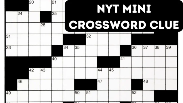 NYT Mini Crossword Answers