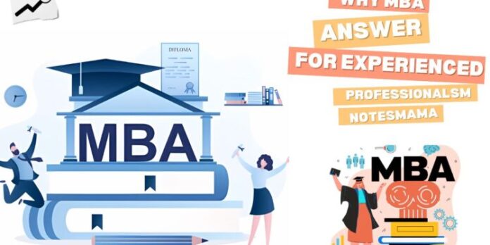 Why an MBA is the Perfect Answer for Experienced Professional